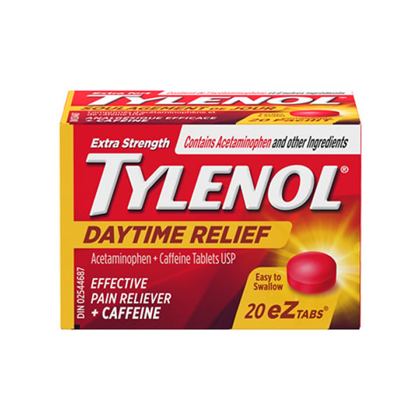 TYLENOL® Daytime Relief Acetaminophen + Caffeine Tablets, 20 eZtabs®